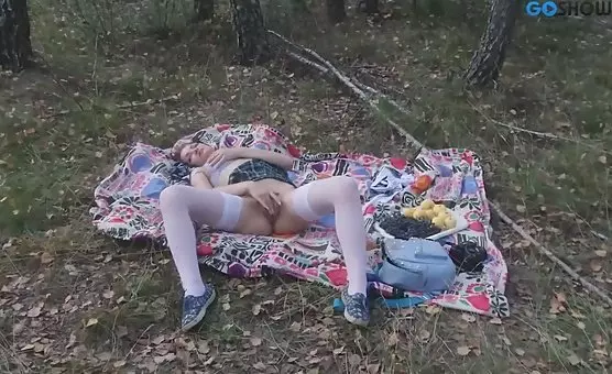 Alone Girl Outdoor Pleasures Loving Touch and Solo Delights
